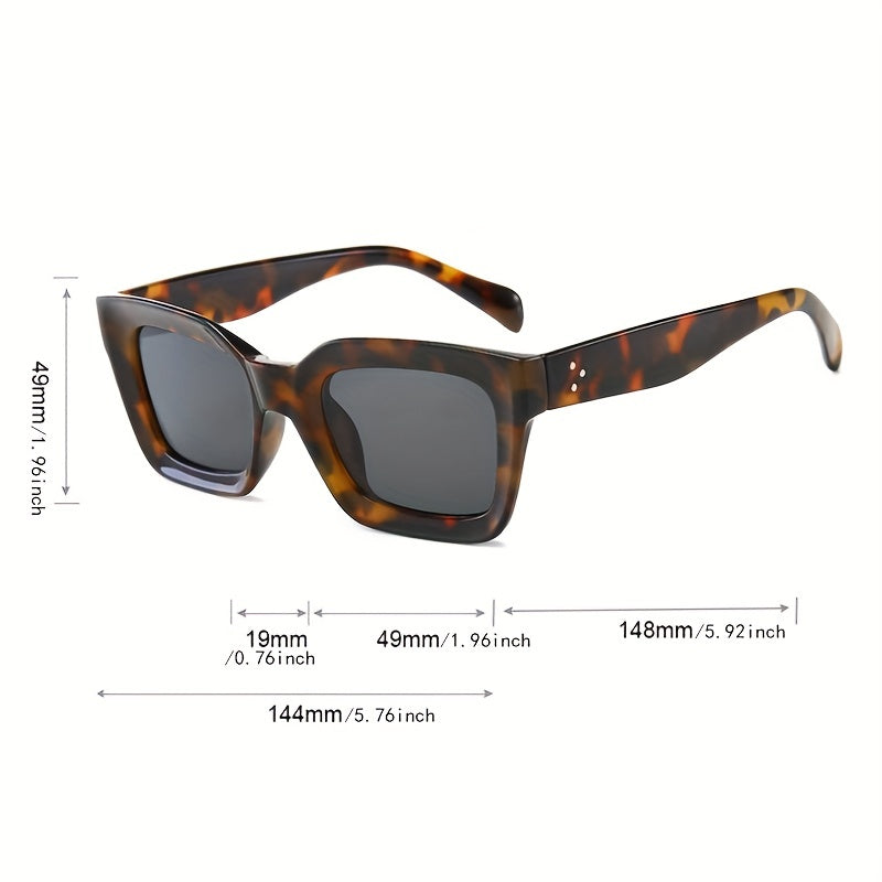 Vintage Square Frame Sun Glasses Sunshades Outdoor Eyewear