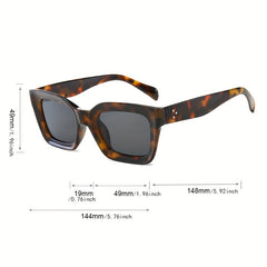 Vintage Square Frame Sun Glasses Sunshades Outdoor Eyewear
