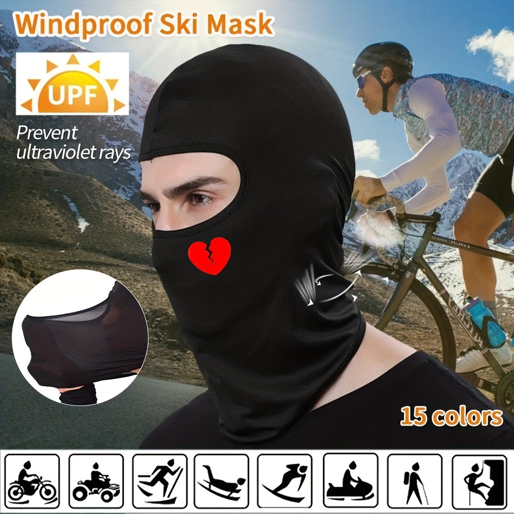 Love Print Face Mask Pullover Hat Outdoor Cycling Balaclava