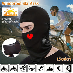 Love Print Face Mask Pullover Hat Outdoor Cycling Balaclava
