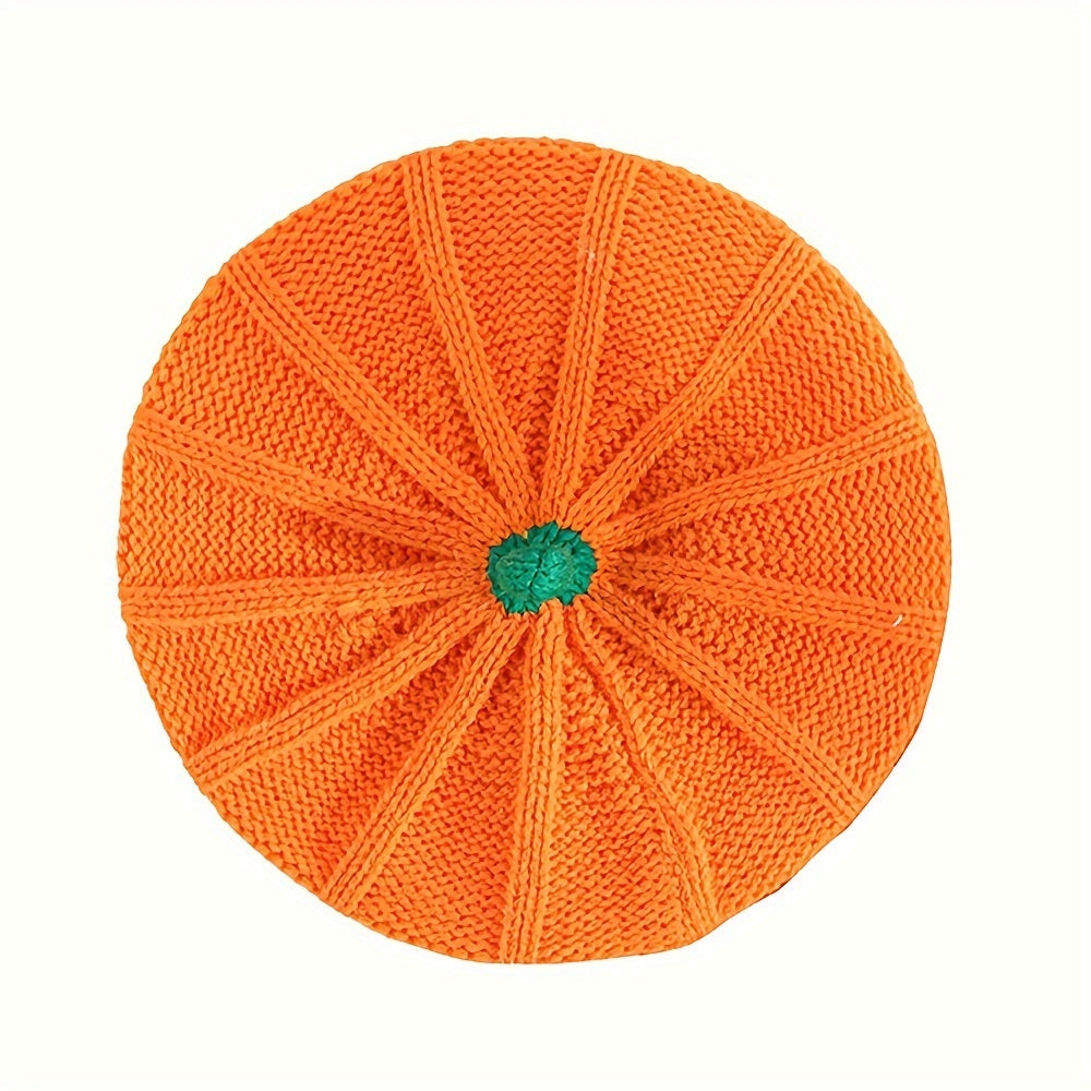 Halloween Pumpkin Beret Knitted Hat Warm Autumn Winter Parent-child Knitted Hat