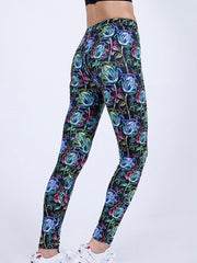 Floral Print Yoga Pants High Waist Leggings