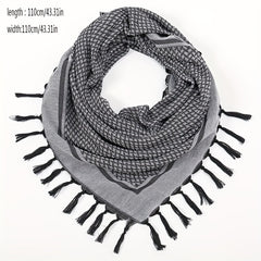 Tactical Desert Scarf Arab Scarf Wrap Head Neck Sunscreen Wrap Tassel
