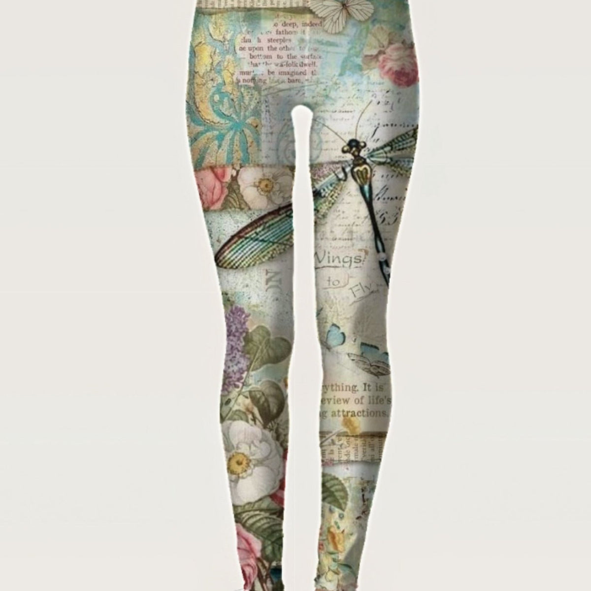 High Waist Stretchy Leggings Allover Print Skinny Leggings