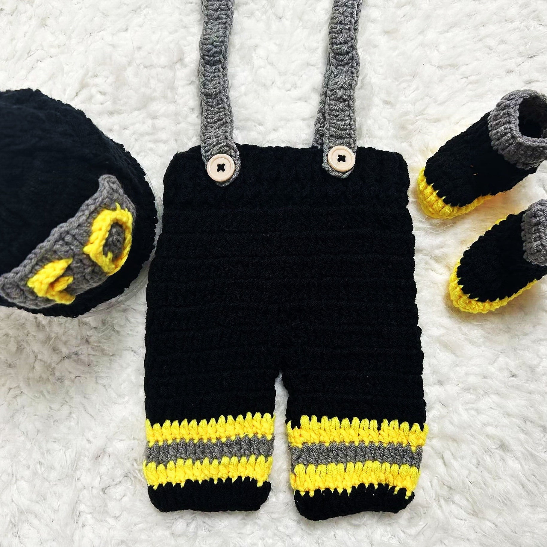 FD Firefighter Newborn Baby Photography Props Set