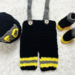 FD Firefighter Newborn Baby Photography Props Set