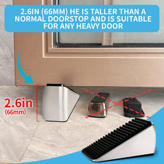 Heavy Duty Door Stopper 2.6 In Height Zinc Alloy & Silicone