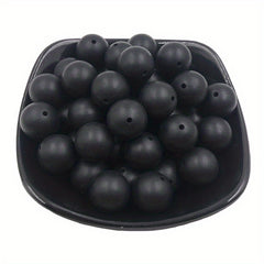 50pcs 15mm Mixed Silicone Plain Beads for Jewelry DIY