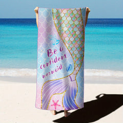 Cartoon Print Microfiber Beach Towel Quick Drying Lightweight