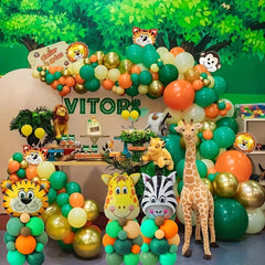 161pcs Wild Jungle Theme Balloon Set Birthday Party Decoration