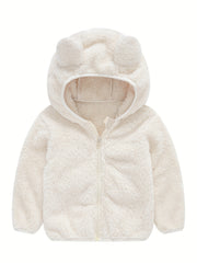 Toddler Fleece Jacket Baby Boys Girls Hooded Outwear Fall Winter Clothing