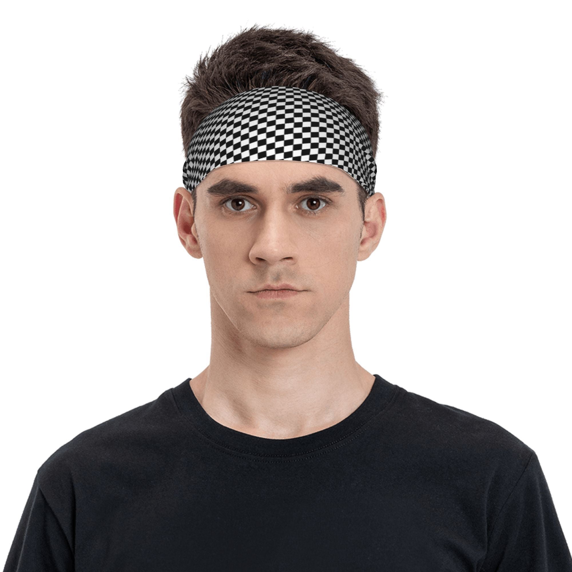 Signature Check Plaid Breathable Headband for Sport & Casual Outfits