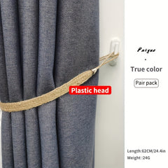 2pcs Curtain Rope Curtain Buckle Knitted Knot Braided Window Curtain Tiebacks