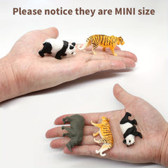 12 Plastic Small Forest Jungle Zoo Animals Kids Party Favors
