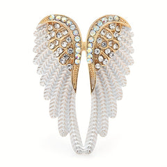 Angel Wings Brooch Feather Corsage Rhinestone Jewelry Clothing Accessories Pin