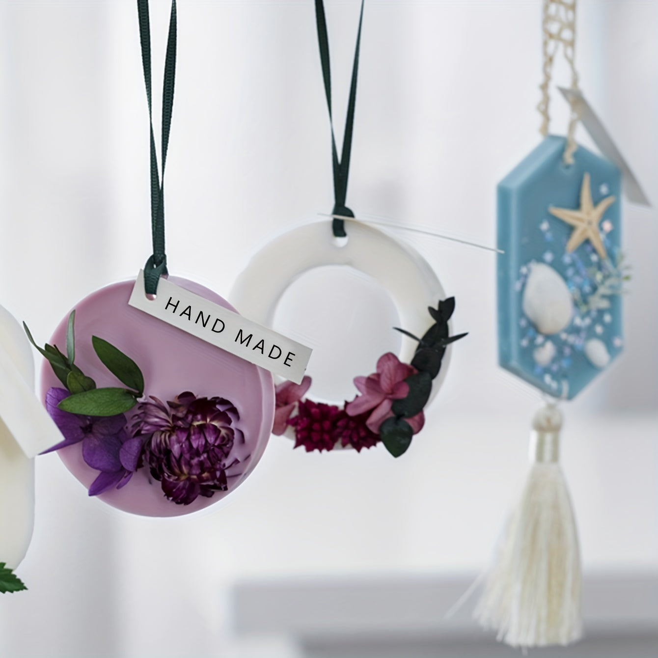 Flower Aromatherapy Gypsum Diffuser Stone Hanging Sign Silicone Mold