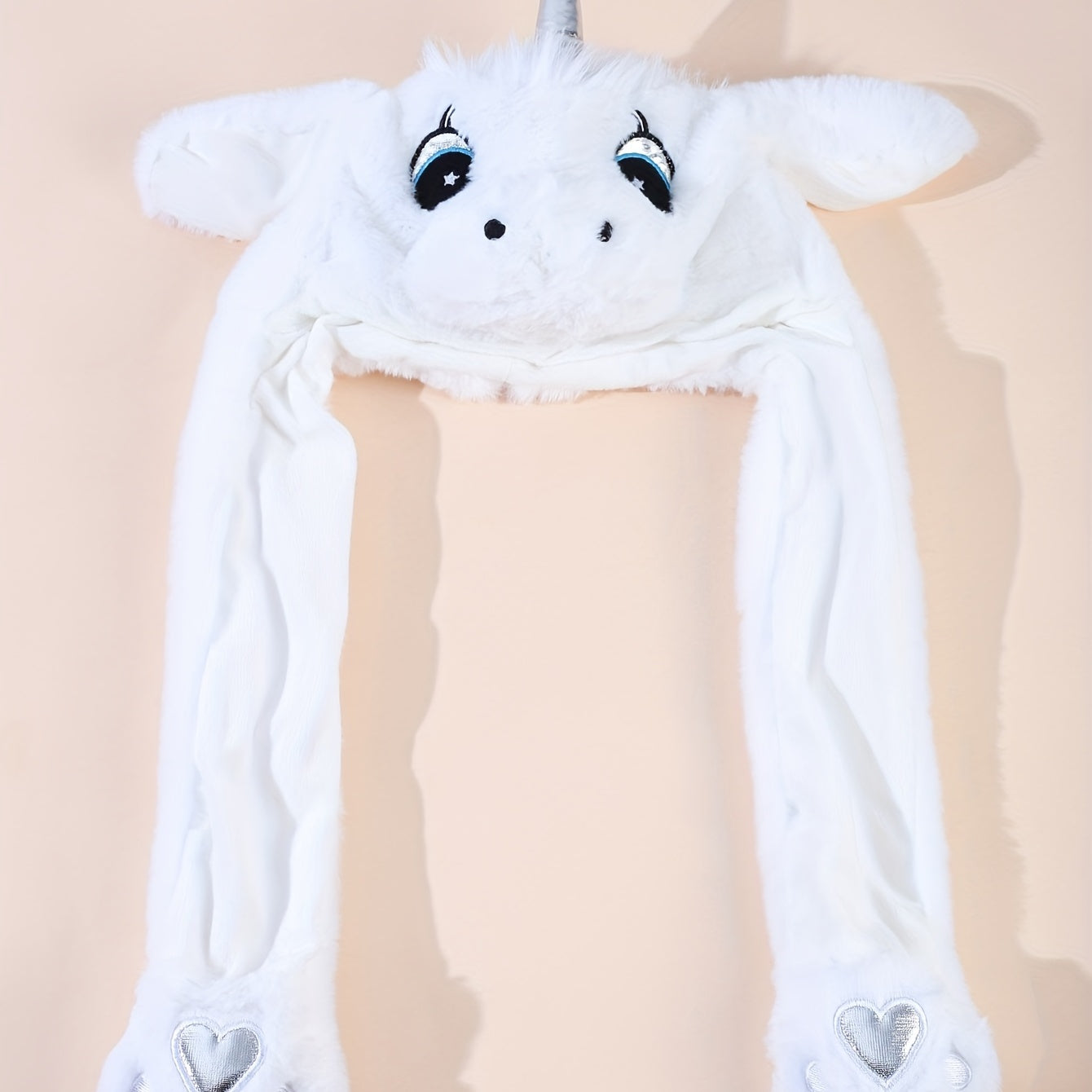 Colorful Unicorn Cartoon Hoodie Hat Warm Hooded Scarf Animal Ear Plush Hat Glove