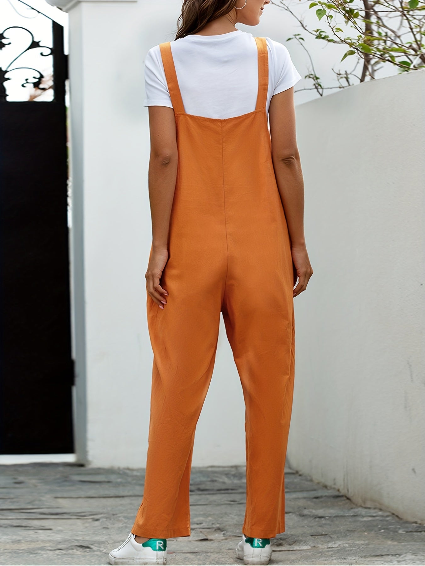 Sleeveless Wide Leg Jumpsuit Casual Loose Waist