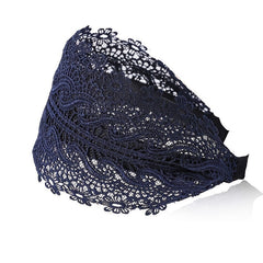 Wide Lace Headband Hair Band With Teeth Women's Headband Lace Floral Hair Hoop