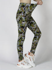 Women's Floral Printed Yoga Pants High Waist Sweatpants Leggings