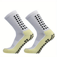 Non slip Silicone Bottom Athletic Socks For Football Mid Calf
