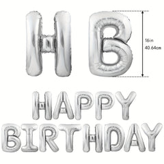 Happy Birthday Banner Balloons Set Kids Party Supplies