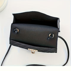 Stylish Faux Leather Crossbody Bag Small Shoulder Bag Pink Green