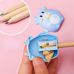 Animal Cartoon Pencil Sharpener Kids School Supplies Christmas Gift