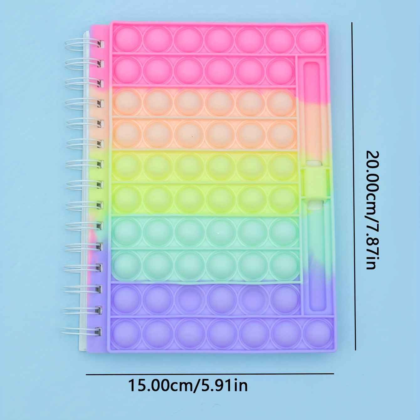 Bubble Music Decompression Notebook with Pen Slot 80 Sheets