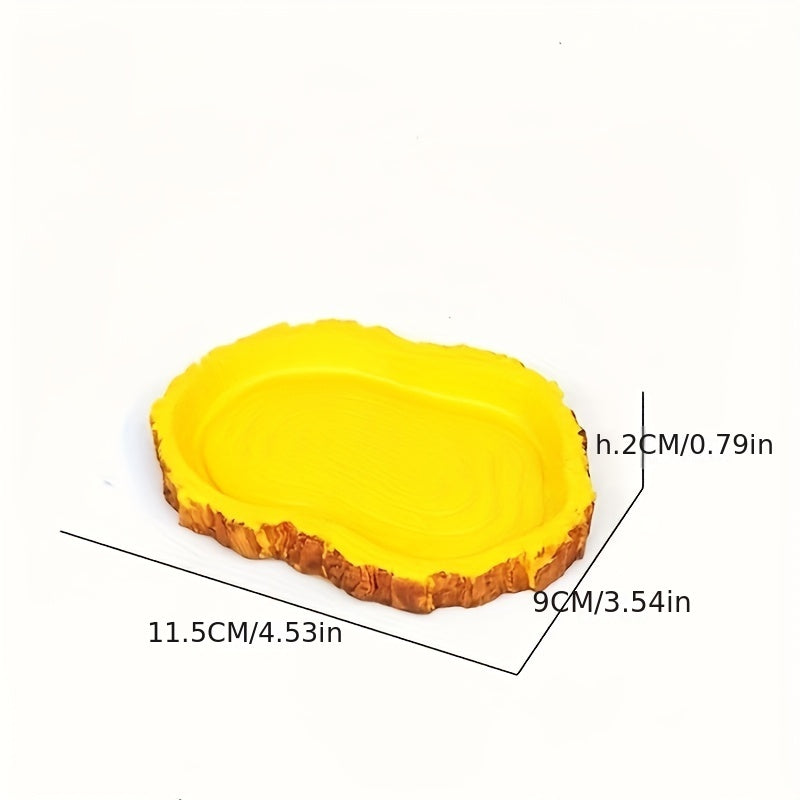 Bark Shaped Feeding Dish for Reptiles Water Basin Food Feeder