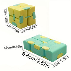 5pcs Macaron 2x2 Infinite Flip Cube Toy Finger Fidget Spinner
