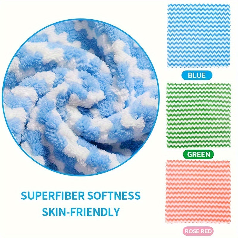 Microfiber Dish Towels Coral Fleece Cloths Random Pack