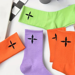 10 Pairs Cross Pattern Socks for Women