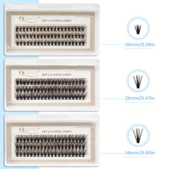 60Pcs DIY Eyelash Extensions 40P C Curling 10 12 14mm Fluffy & Long Cluster Fals