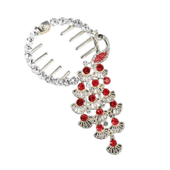 Peacock Rhinestone Crystal Double Side Hair Clip Ladies Hair Accessories
