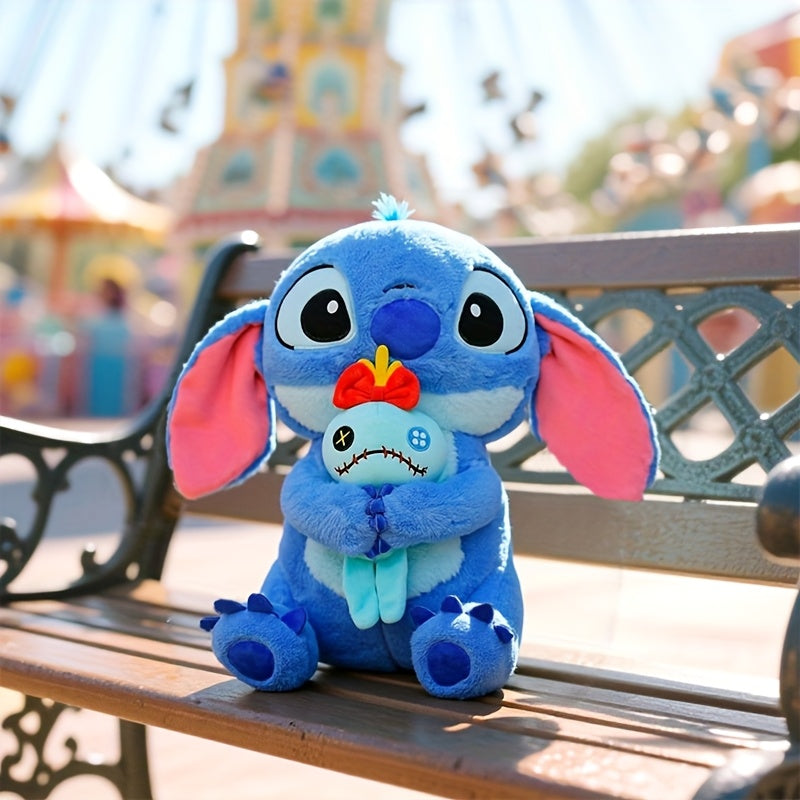 Stitch & Scrump Plush Hugging Doll Soft Toy w/ Red Bow Tie - Home Decor & Gift