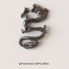 5pcs 3D Dragon Nail Charms Vintage Chinese Style Nail Art Accessories