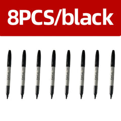 Set of 8 Thin Tip Permanent Marker Pens
