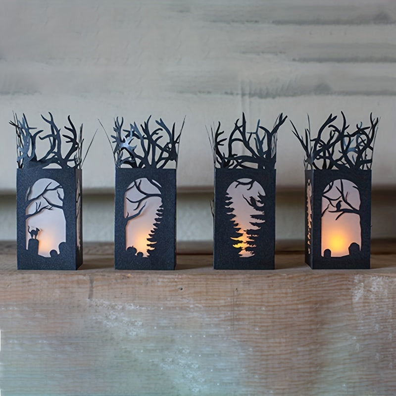 Halloween 3D Lantern Die for DIY Card Making - 4 Pattern Molds