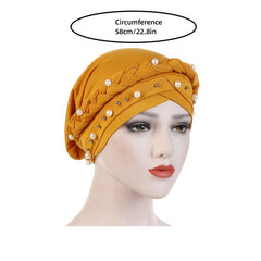 Milk Fiber Fabric Plain Single Braid Hat with Head Circumference