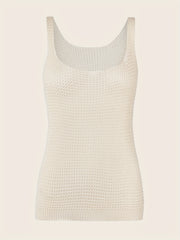 Waffle Knit Square Neck Tank Top for Women