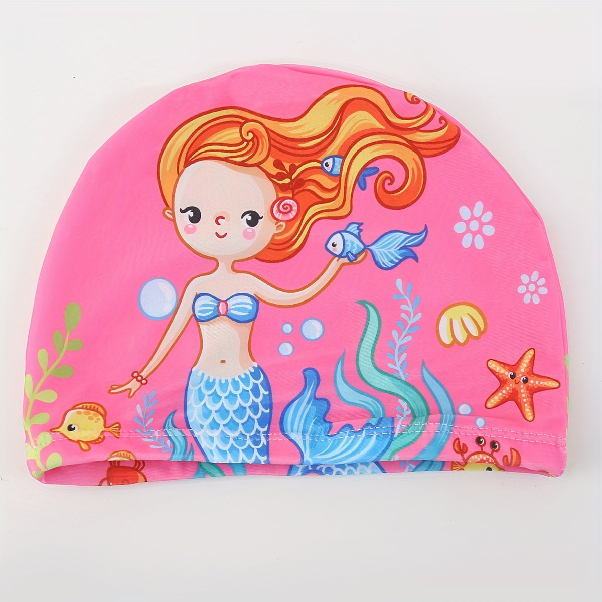 Mermaid Ear Protection Cap for Kids Swimming