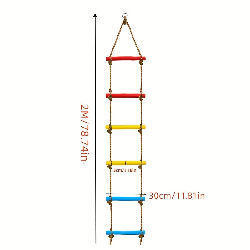 Rope Ladder Climbing Game Swing Tree House Playground Set