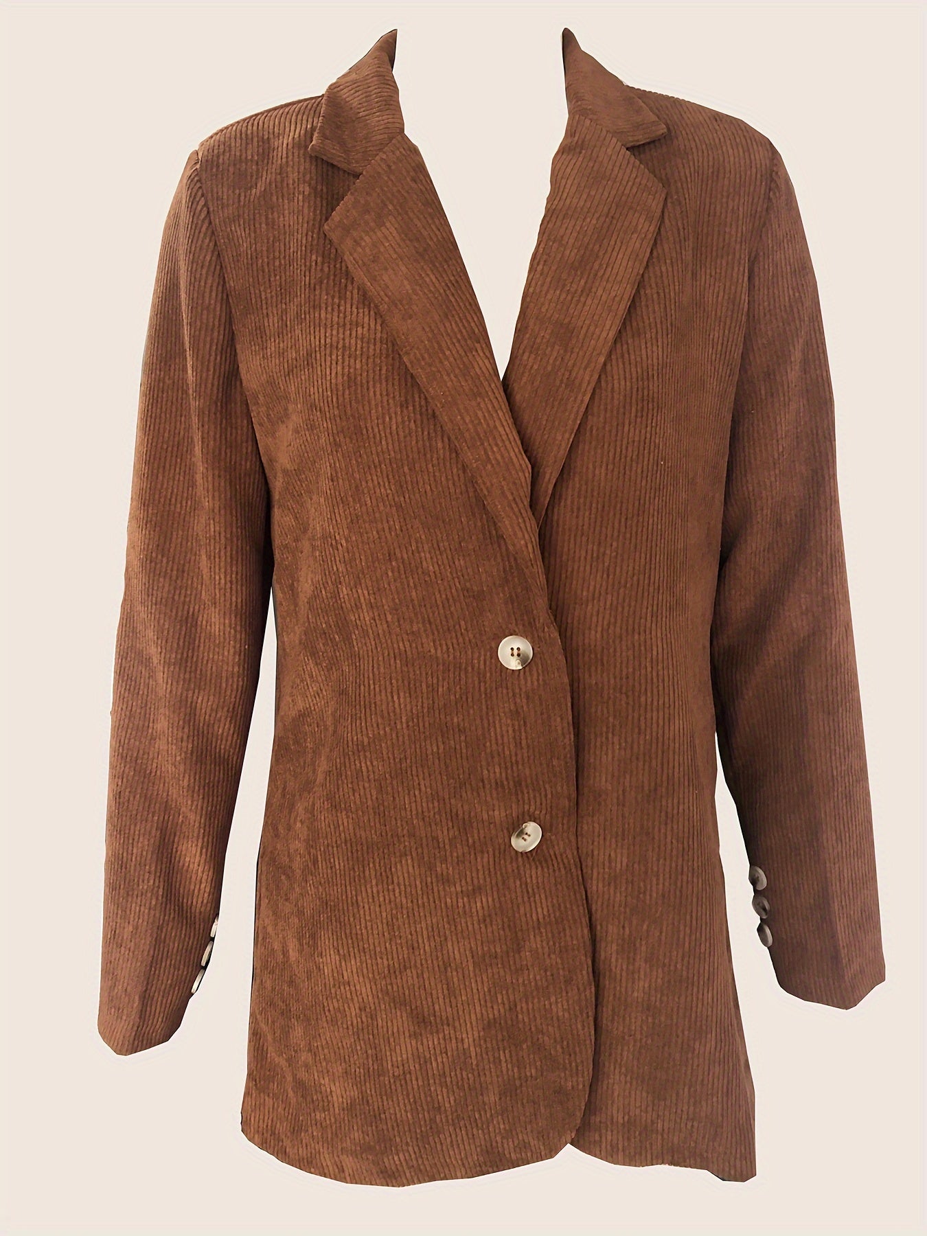  Corduroy Long Sleeve Blazer
