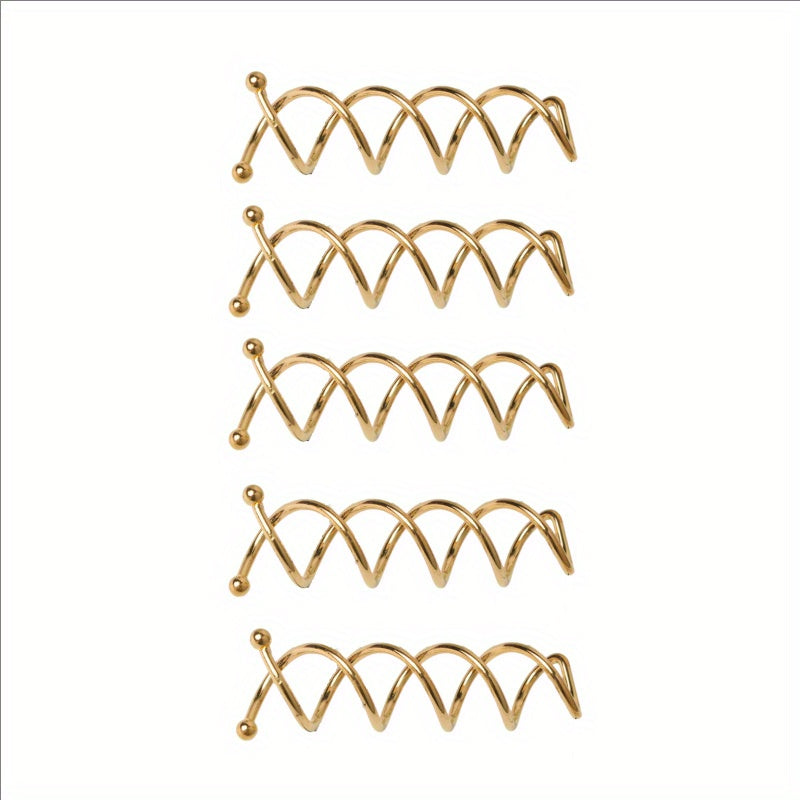 5pcs Spiral Hair Clip U Shaped Hair Styler Ponytail Bun Headwear Hairpin