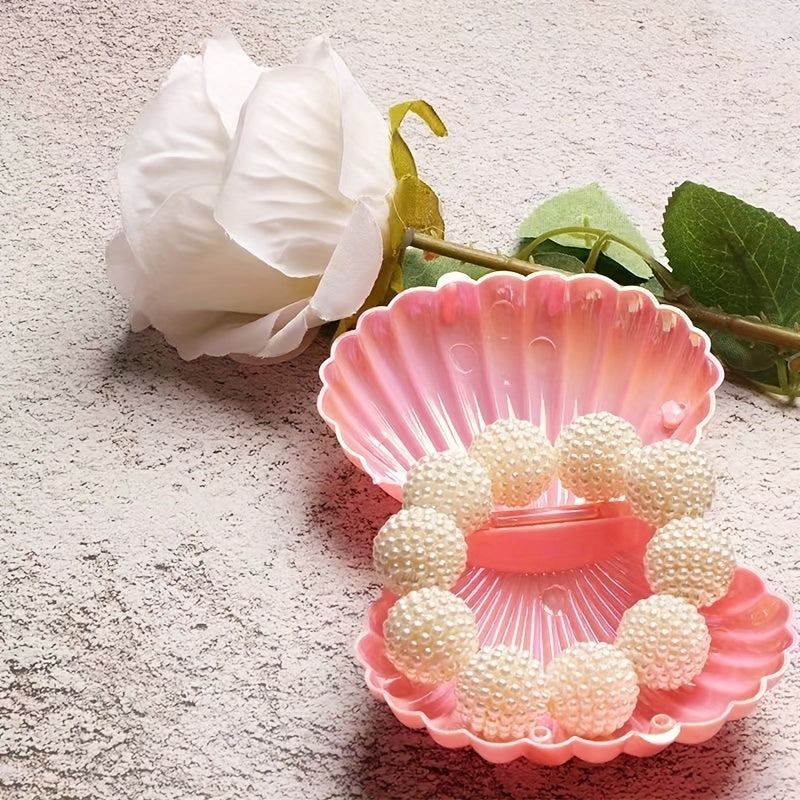 10pcs Acrylic Pearl Beaded Ball DIY Jewelry Making Material