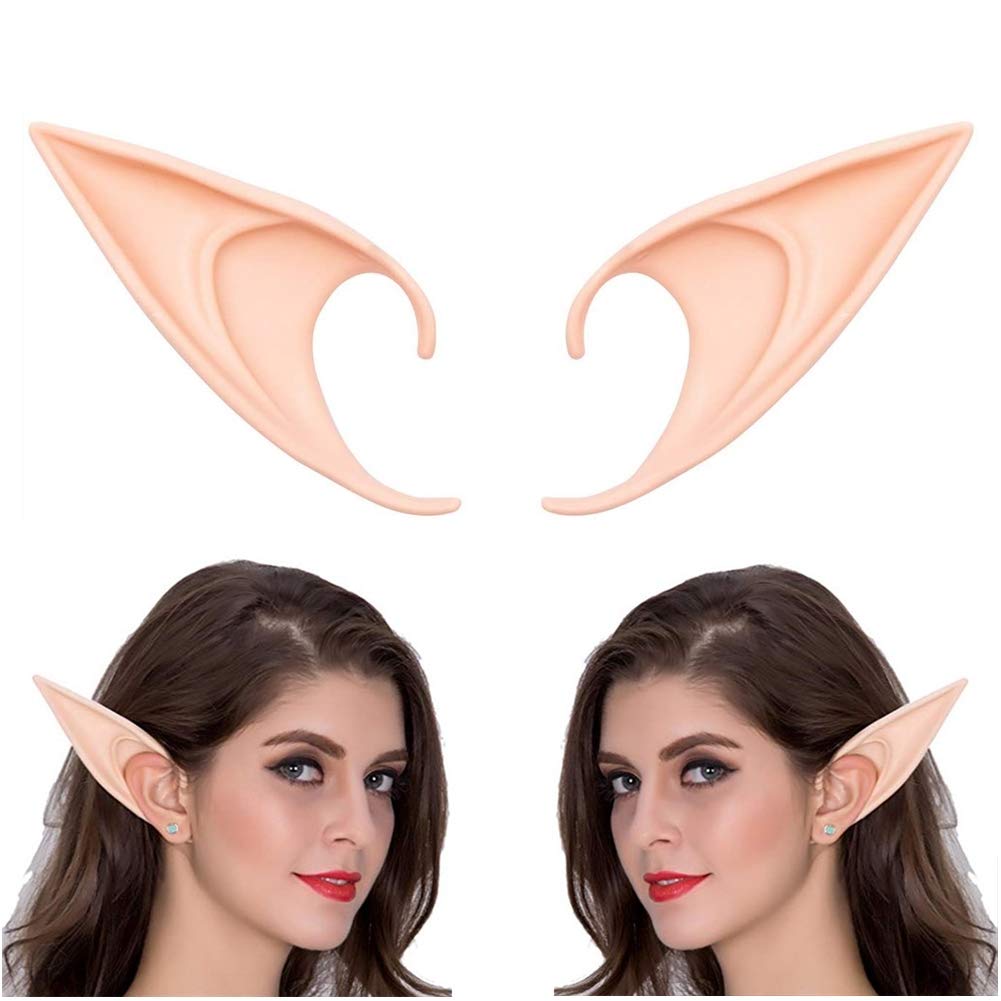 Fairy Pixie Elf Ears Soft Pointed Tips Costume Accessories for Party