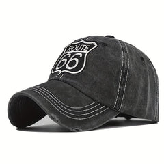 Label Patch Baseball Cap Vintage Washed Distressed Cotton Dad Hat