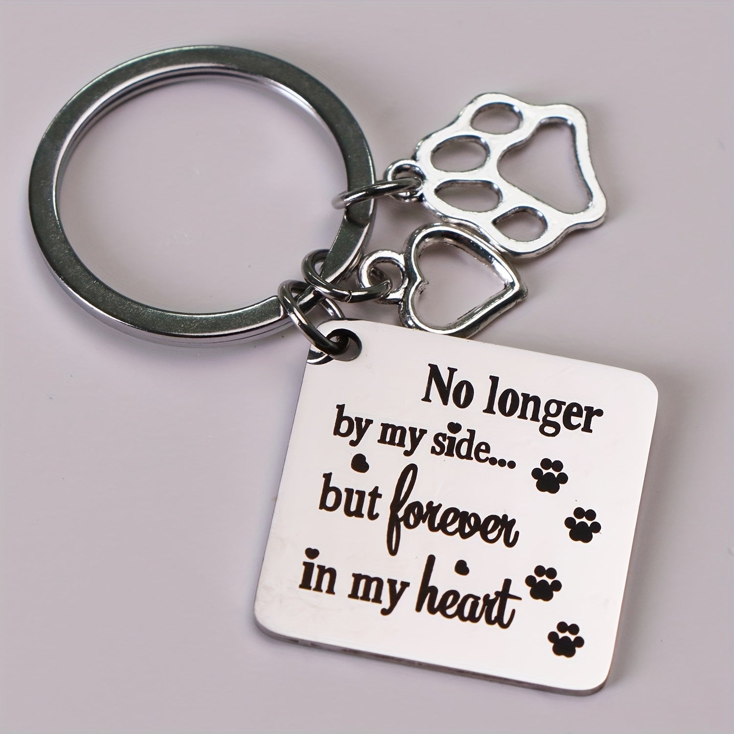 Pet Memorial Keychain for Dog and Cat - Remembrance Gift