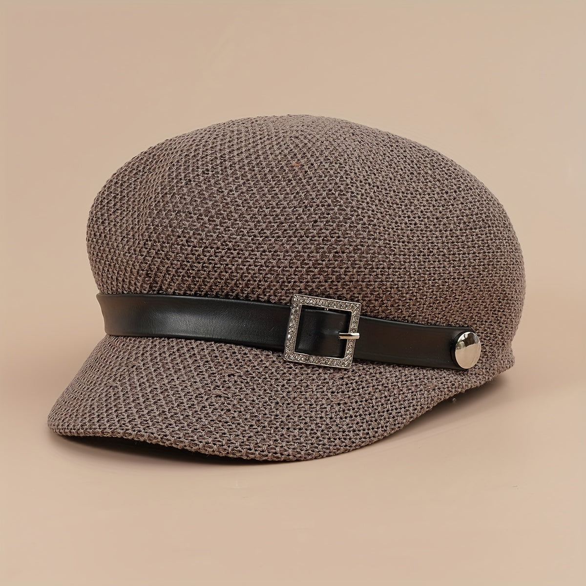 Hollow Out Beret Solid Breathable Newsboy Hat British Style Octagonal Hats